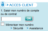 Accès client numéro de compte