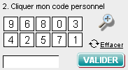 Cliquer mon code personnel