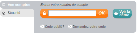 Entrez votre numéro de compte