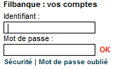 Filbanque : vos comptes