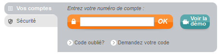 Entrez votre numéro de compte